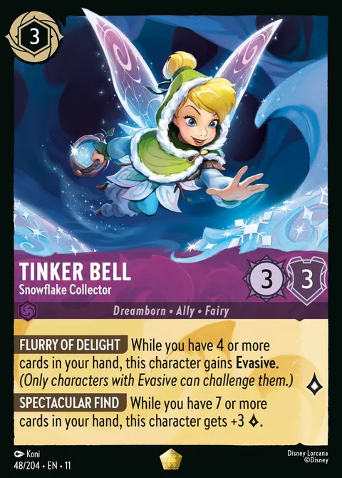 Tinker Bell — Snowflake Collector Disney Lorcana card