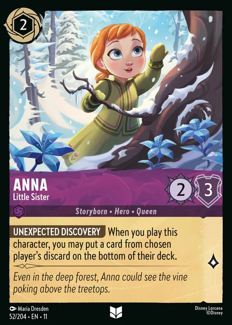 Anna — Little Sister Disney Lorcana card