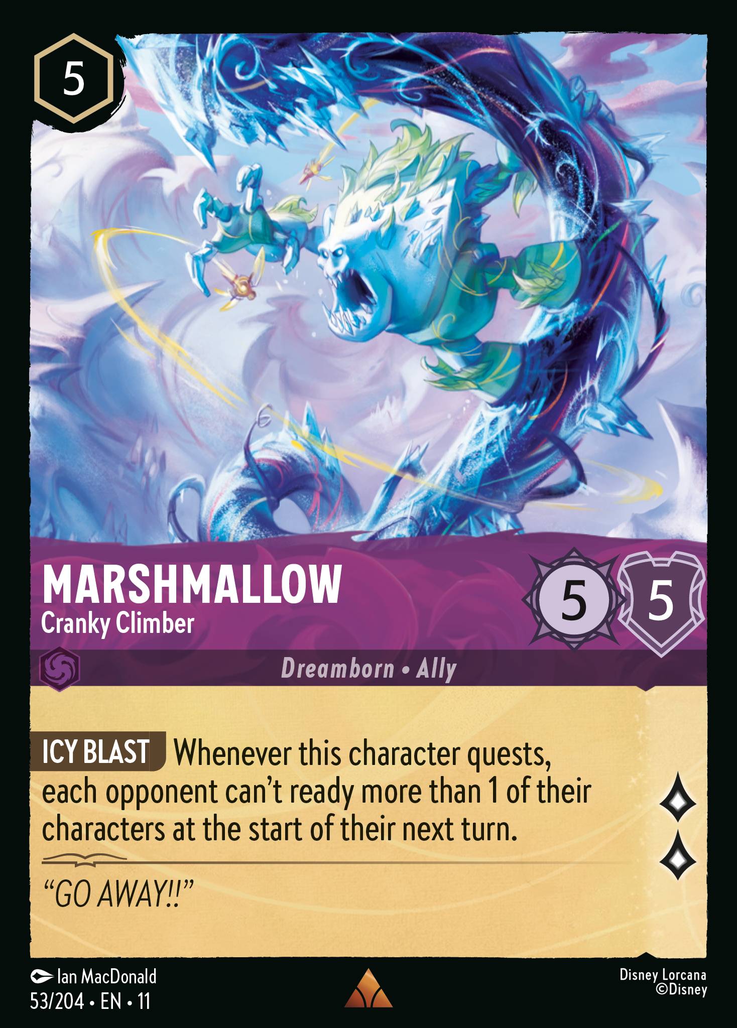 Marshmallow — Cranky Climber Disney Lorcana card