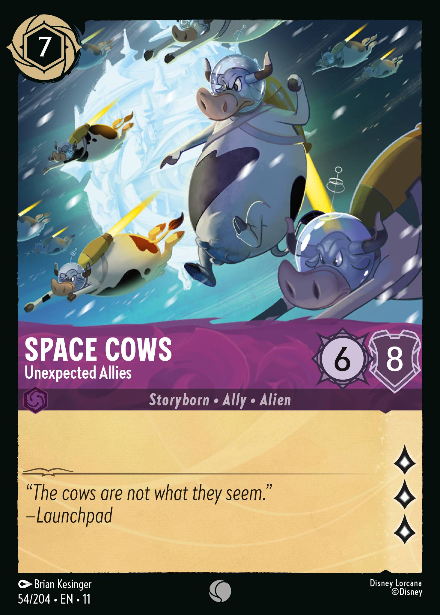 Space Cows — Unexpected Allies Disney Lorcana card