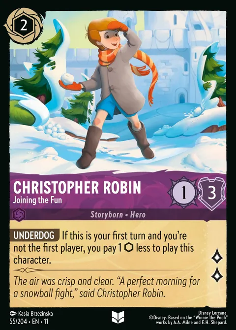 Christopher Robin — Joining the Fun Disney Lorcana card