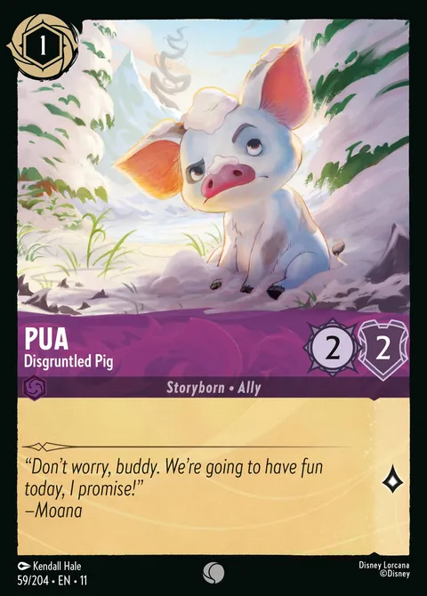 Pua — Disgruntled Pig Disney Lorcana card