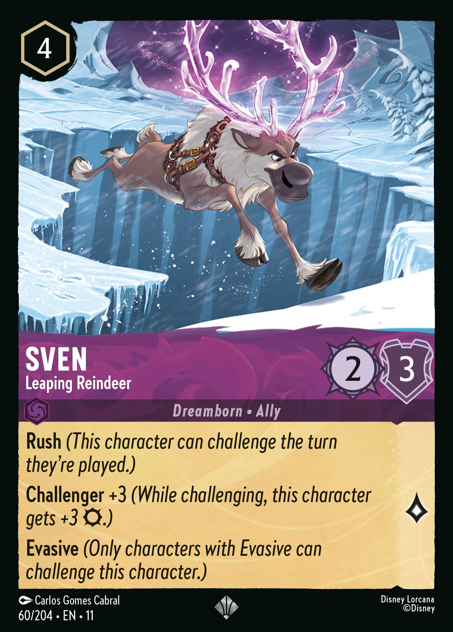 Sven — Leaping Reindeer Disney Lorcana card