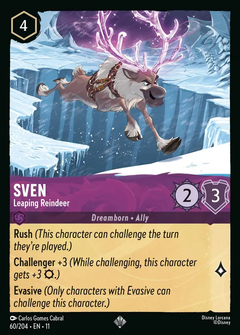 Sven — Leaping Reindeer Disney Lorcana card