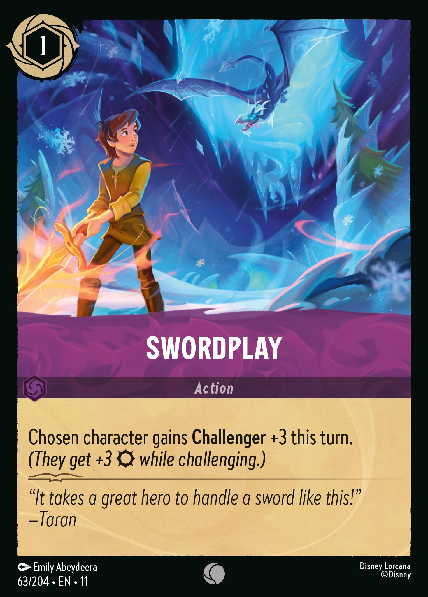 Swordplay Disney Lorcana card