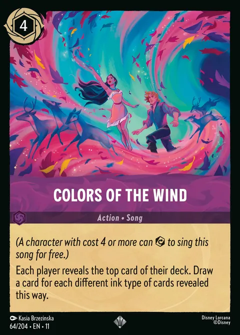 Colors of the Wind Disney Lorcana card