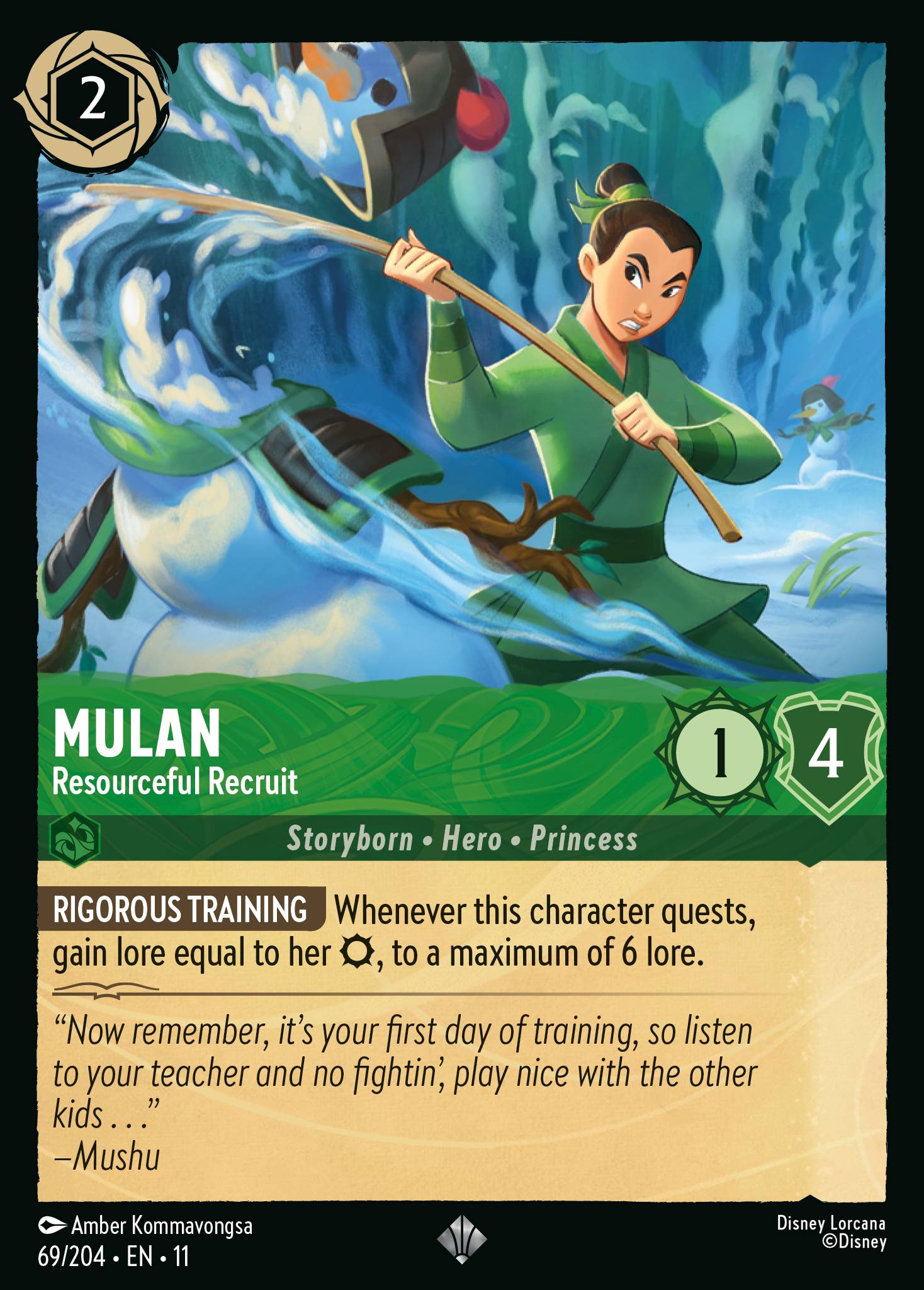 Mulan — Resourceful Recruit Disney Lorcana card