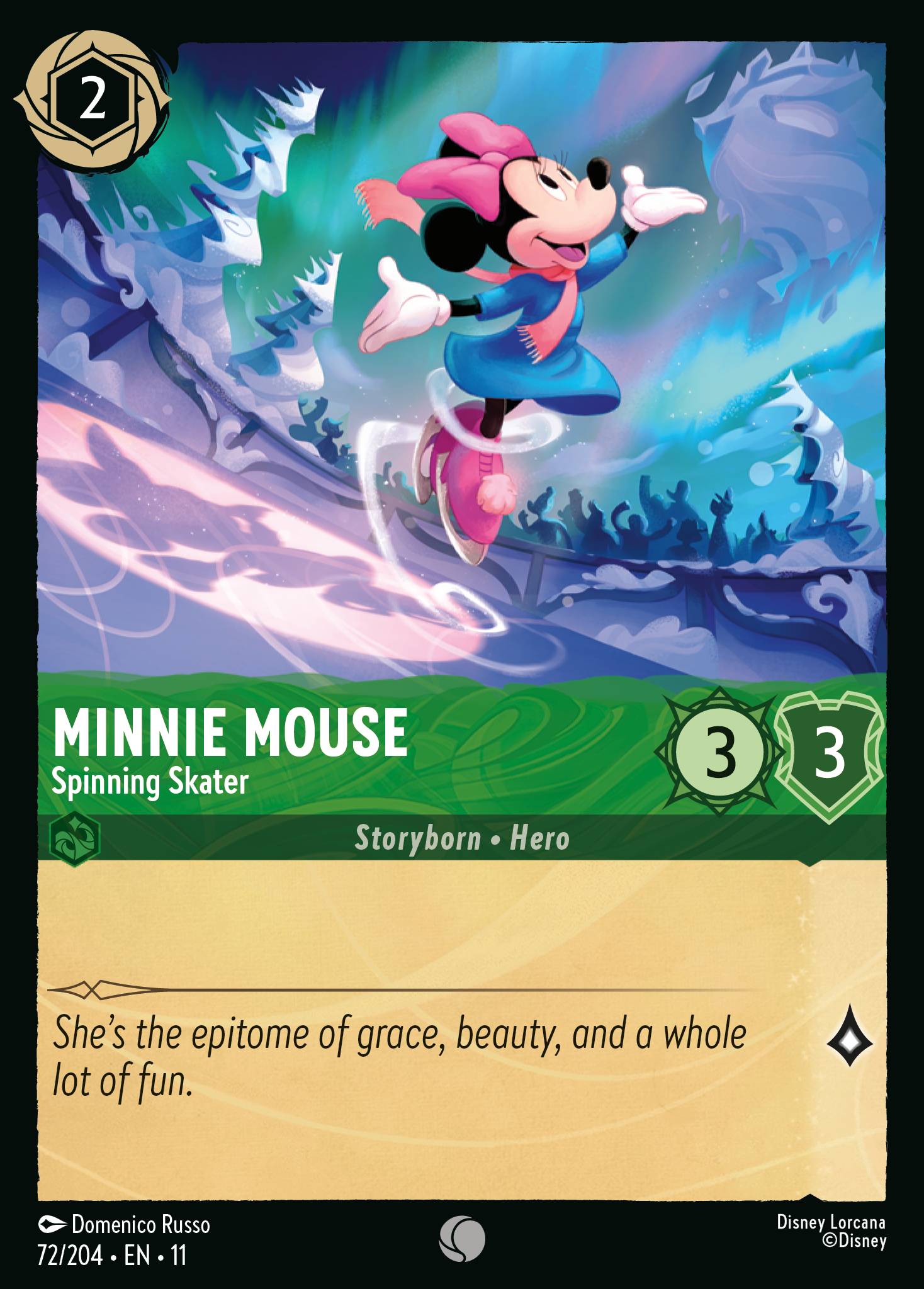 Minnie Mouse — Spinning Skater Disney Lorcana card