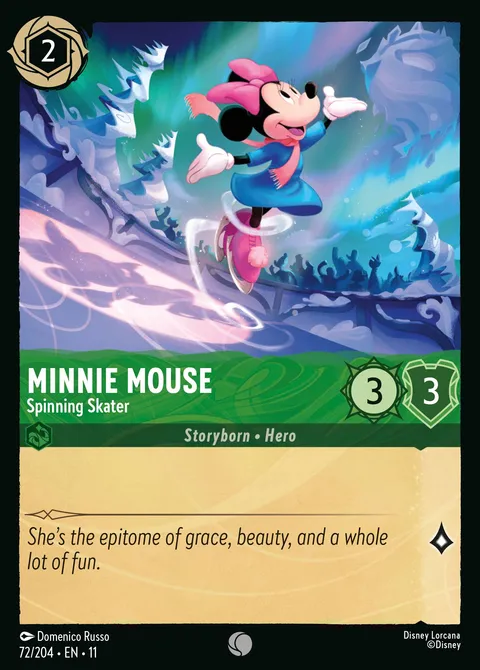 Minnie Mouse — Spinning Skater Disney Lorcana card