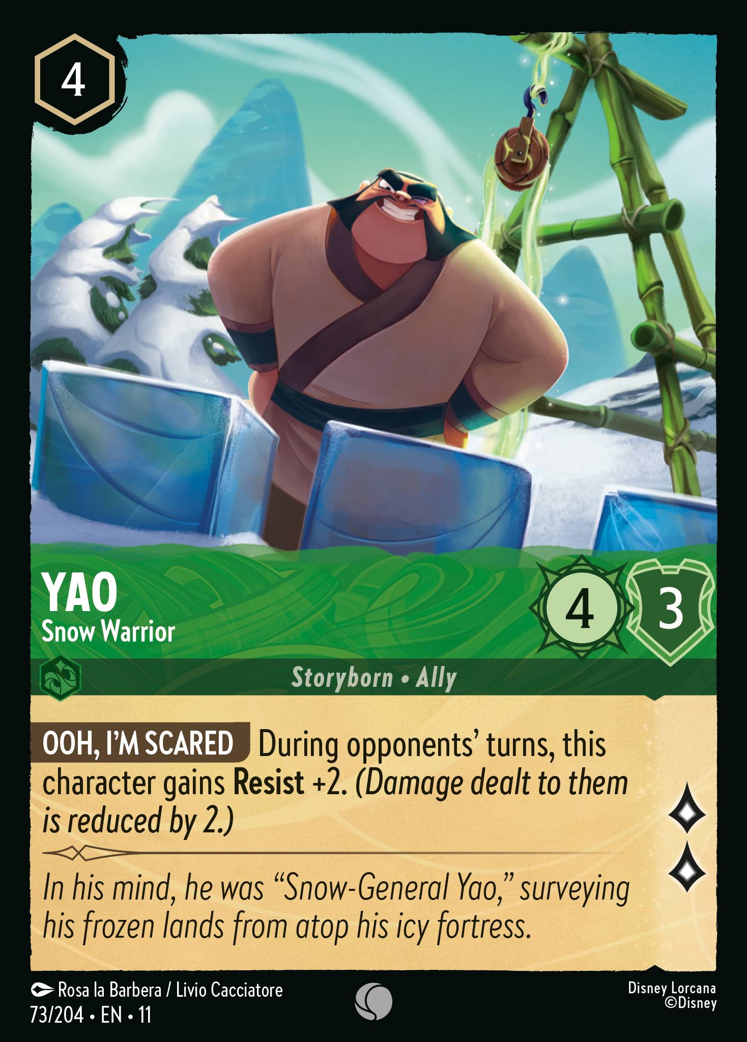 Yao — Snow Warrior Disney Lorcana card