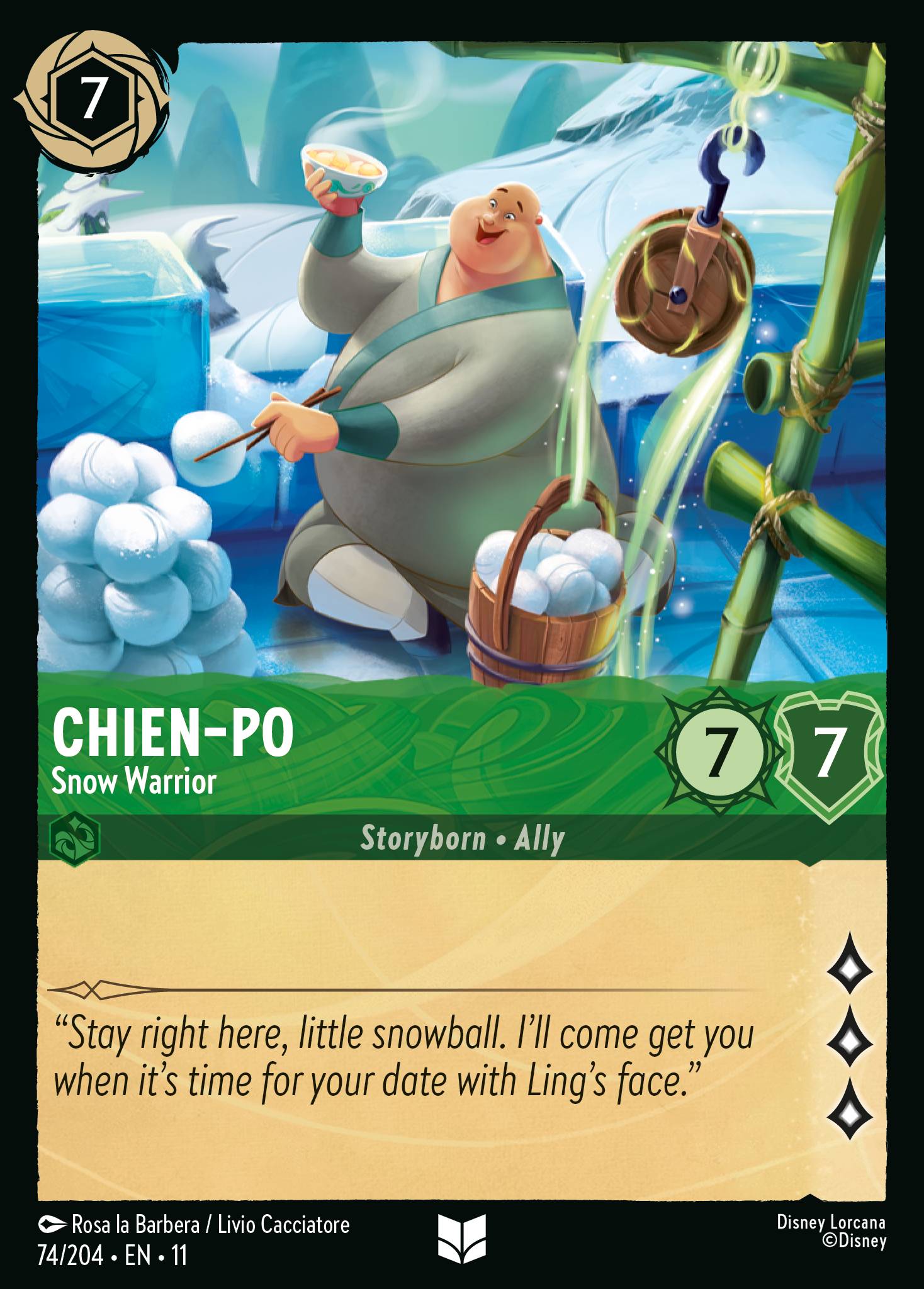 Chien-Po — Snow Warrior Disney Lorcana card