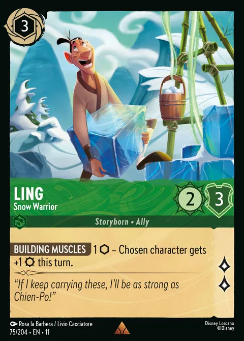 Ling — Snow Warrior Disney Lorcana card