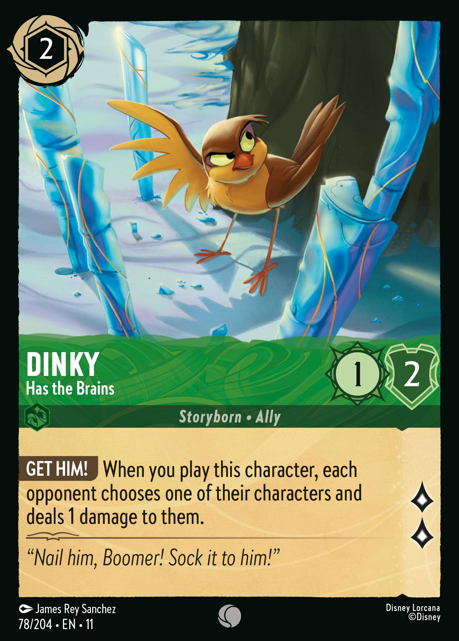 Dinky — Has the Brains Disney Lorcana card