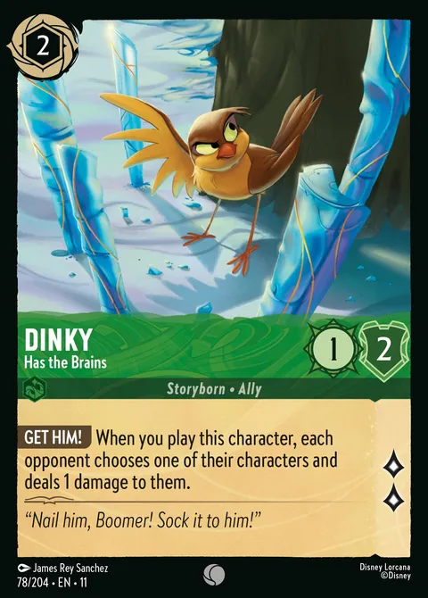 Dinky — Has the Brains Disney Lorcana card