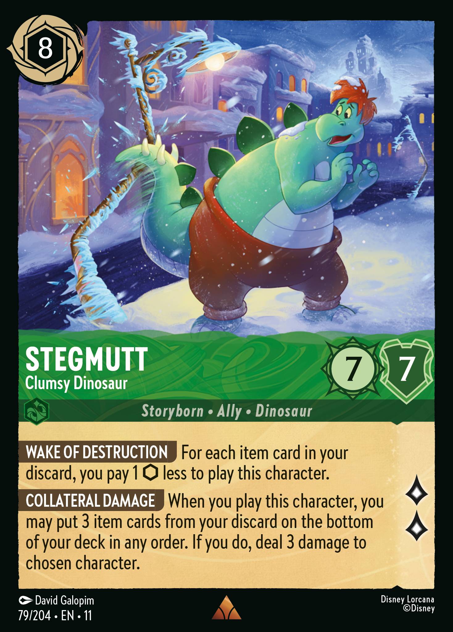 Stegmutt — Clumsy Dinosaur Disney Lorcana card