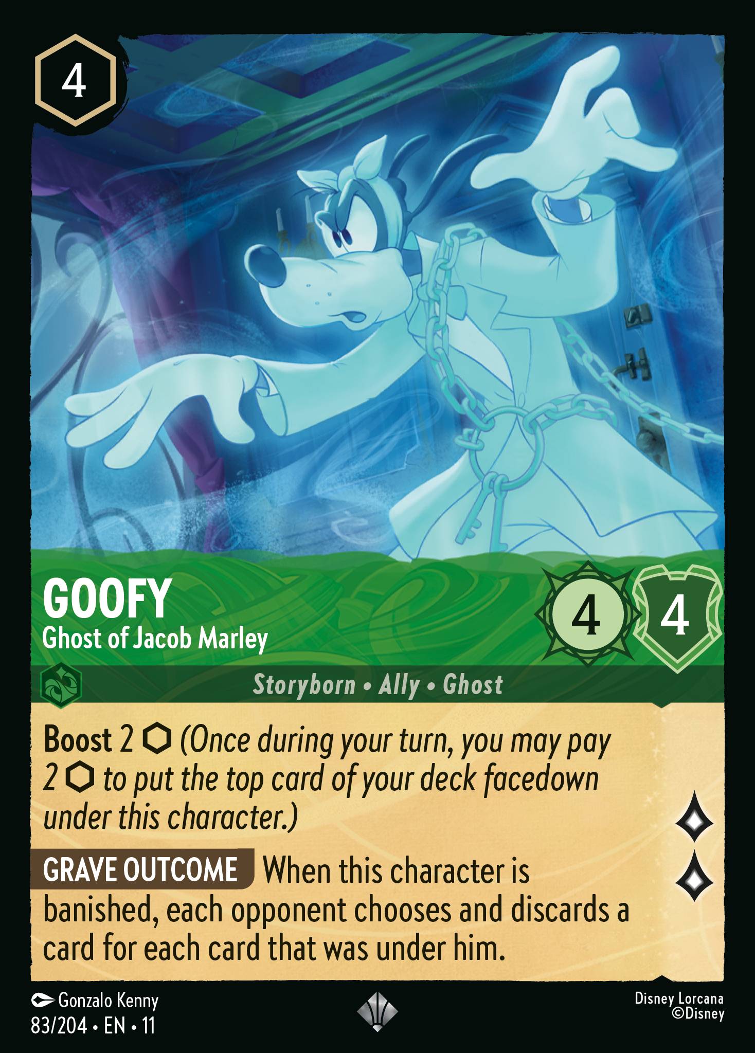 Goofy — Ghost of Jacob Marley Disney Lorcana card