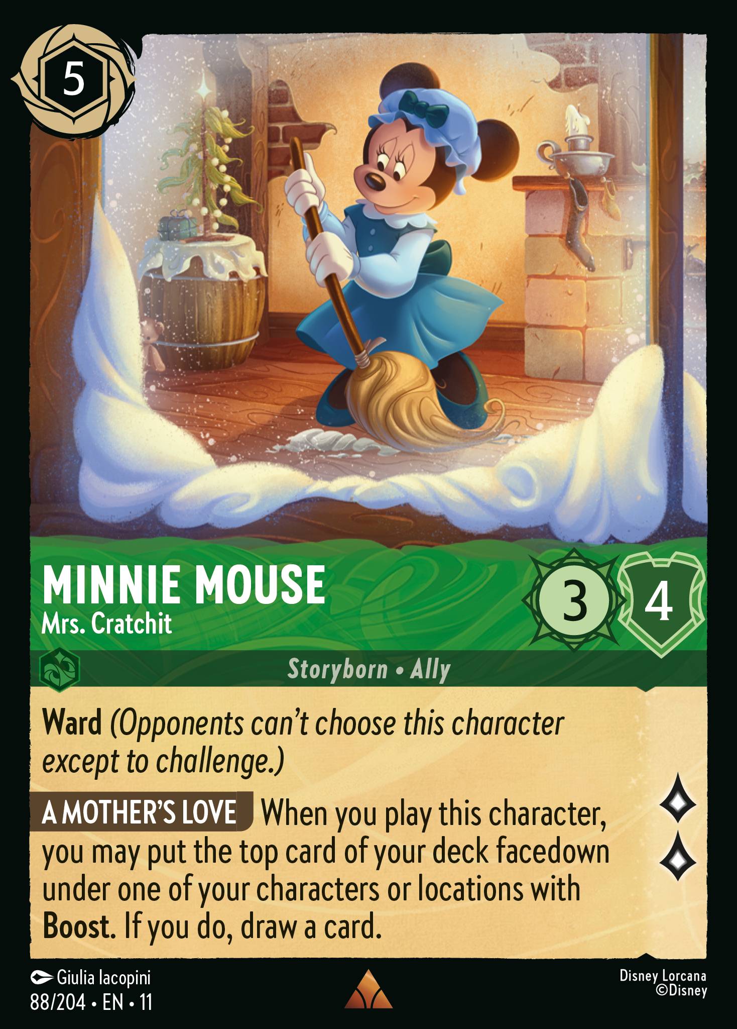 Minnie Mouse — Mrs. Cratchit Disney Lorcana card