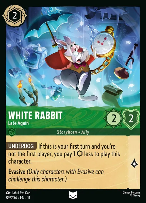 White Rabbit — Late Again Disney Lorcana card