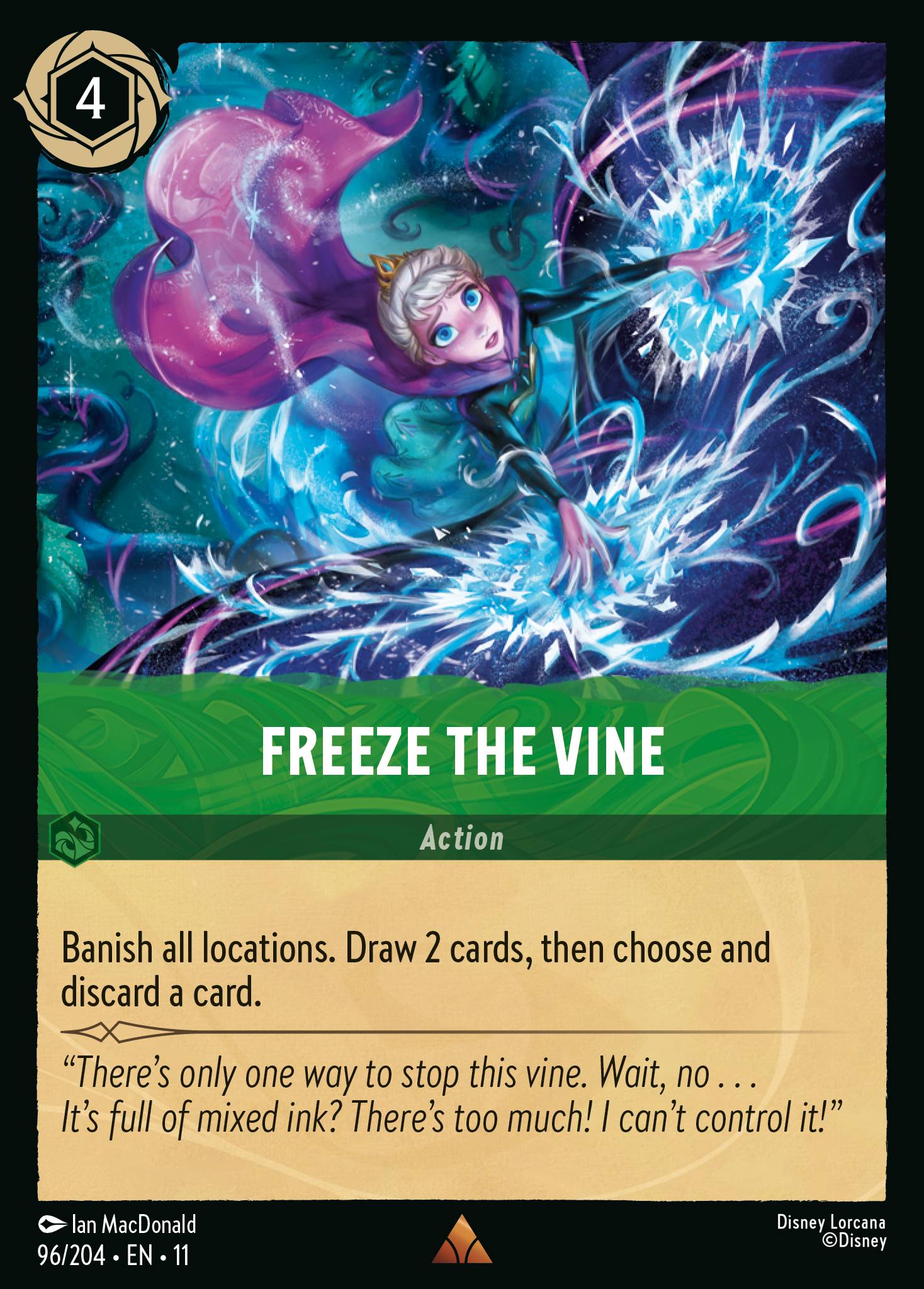 Freeze the Vine Disney Lorcana card