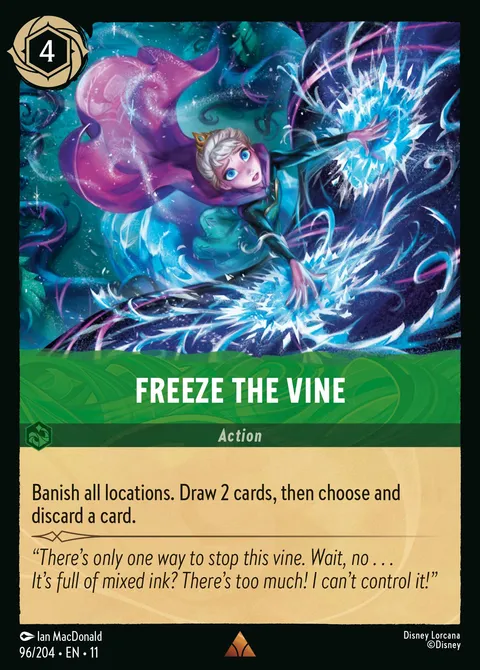 Freeze the Vine Disney Lorcana card