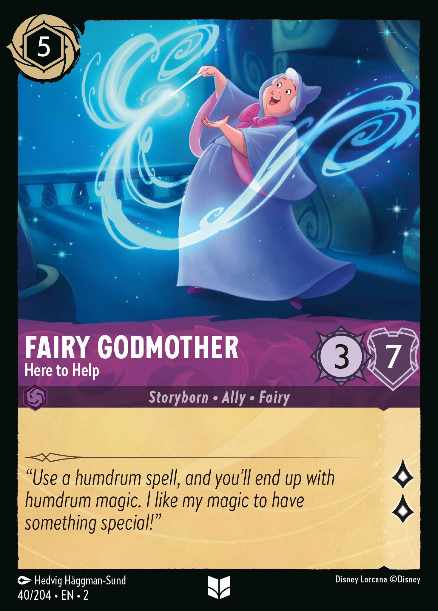 Fairy Godmother — Here to Help Disney Lorcana card