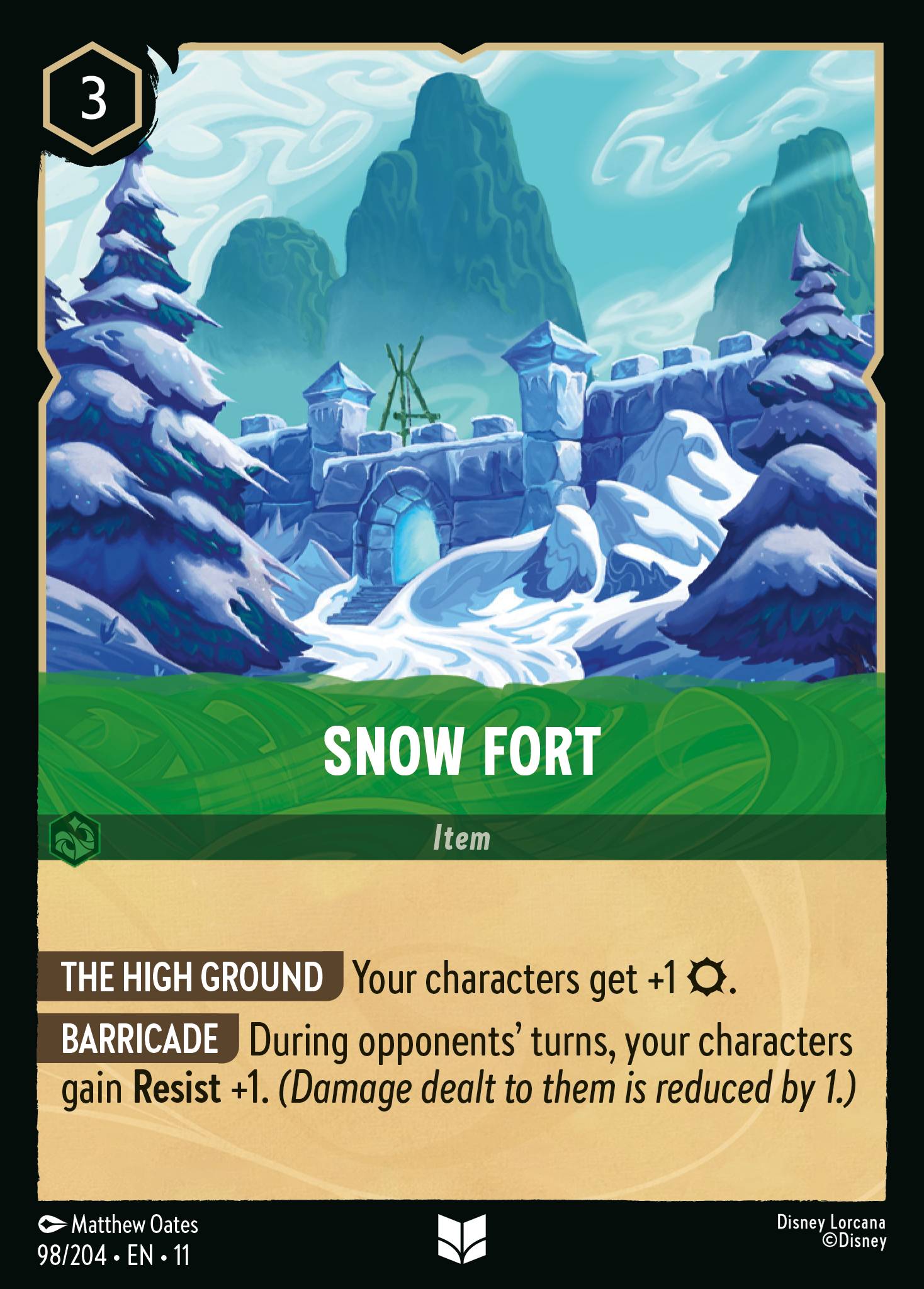 Snow Fort Disney Lorcana card