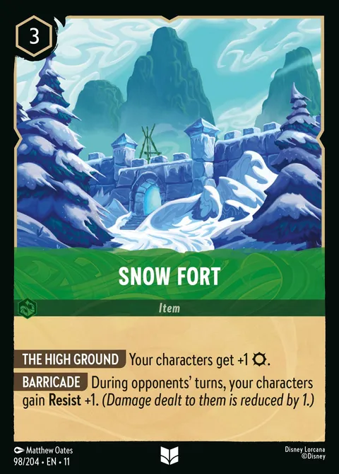 Snow Fort Disney Lorcana card