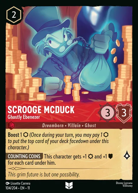 Scrooge McDuck — Ghostly Ebenezer Disney Lorcana card