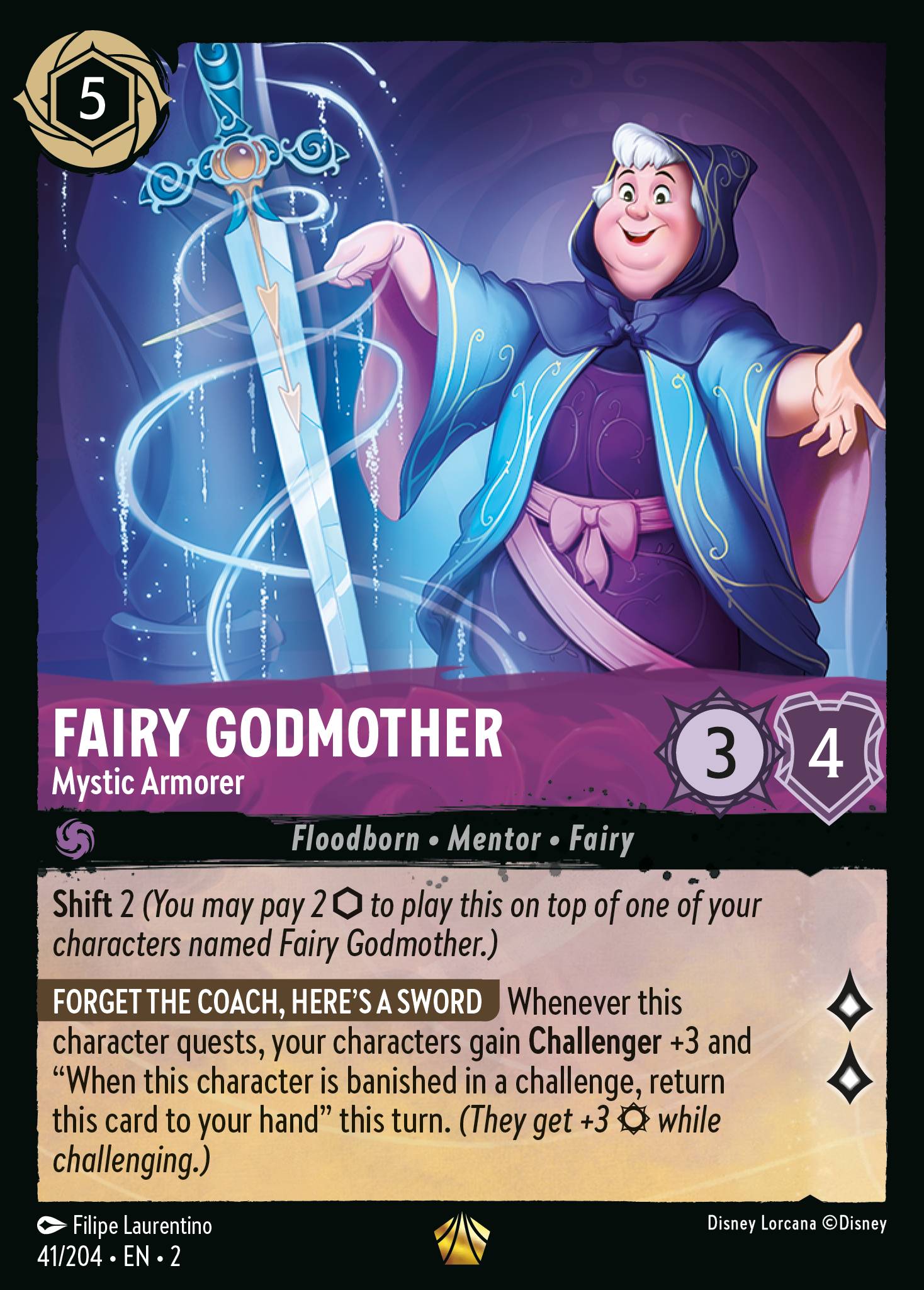 Fairy Godmother — Mystic Armorer Disney Lorcana card