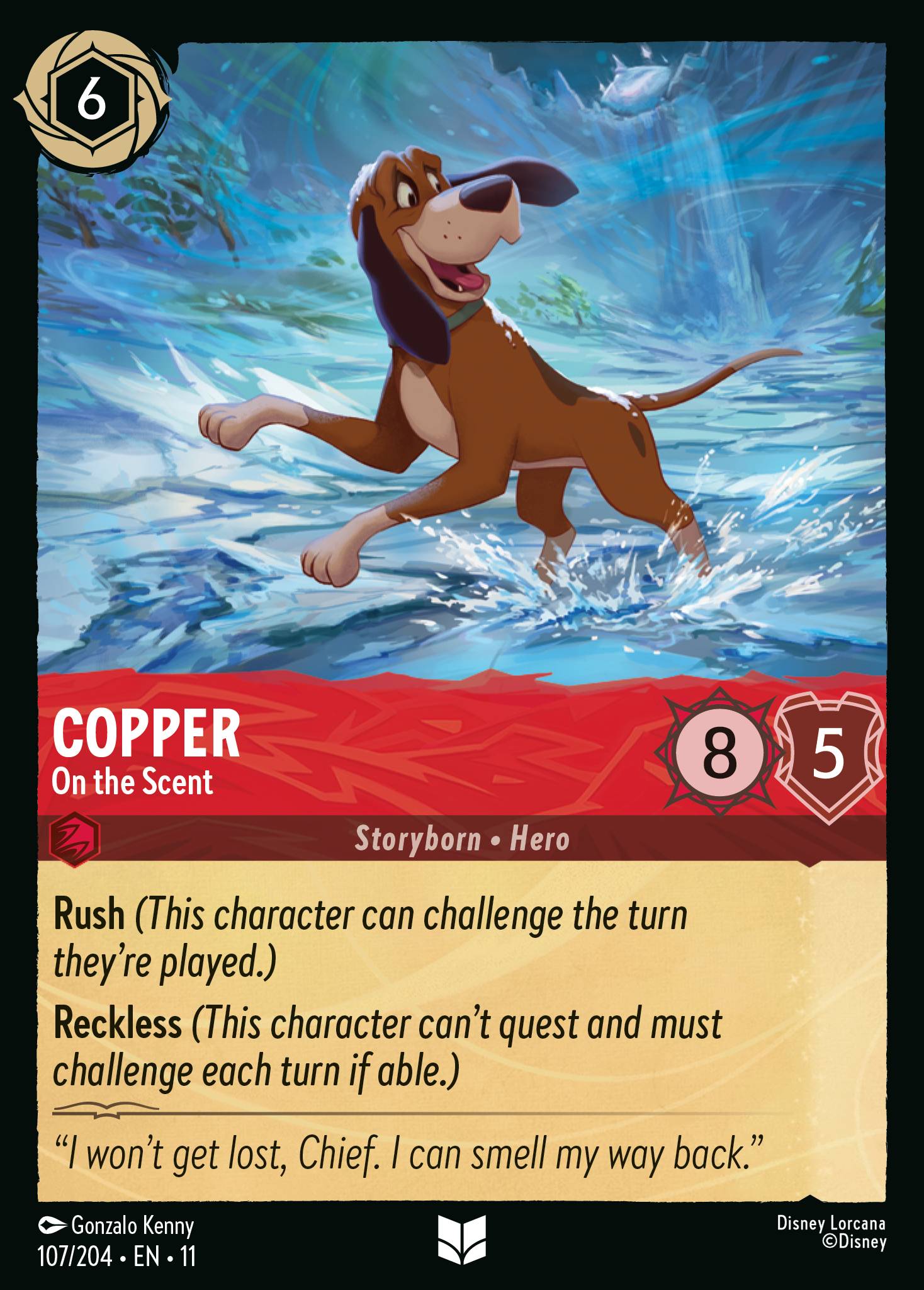 Copper — On the Scent Disney Lorcana card