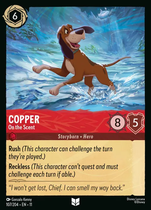 Copper — On the Scent Disney Lorcana card