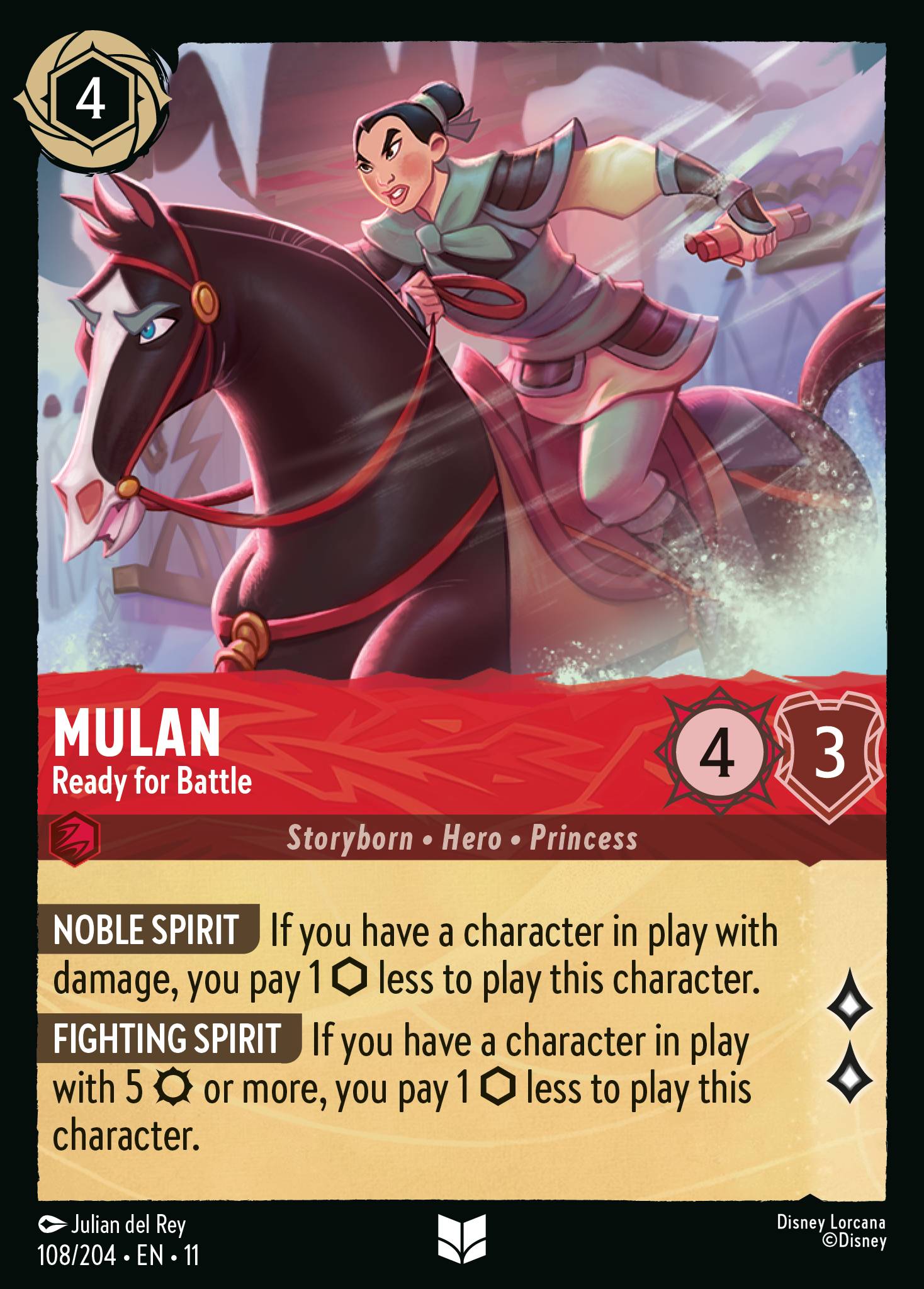 Mulan — Ready for Battle Disney Lorcana card
