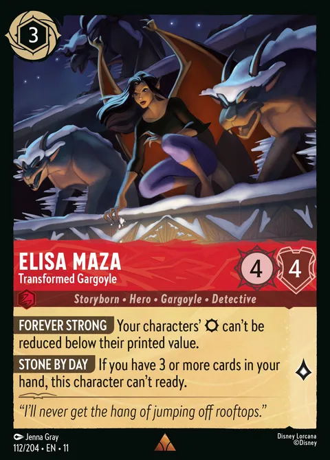 Elisa Maza — Transformed Gargoyle Disney Lorcana card