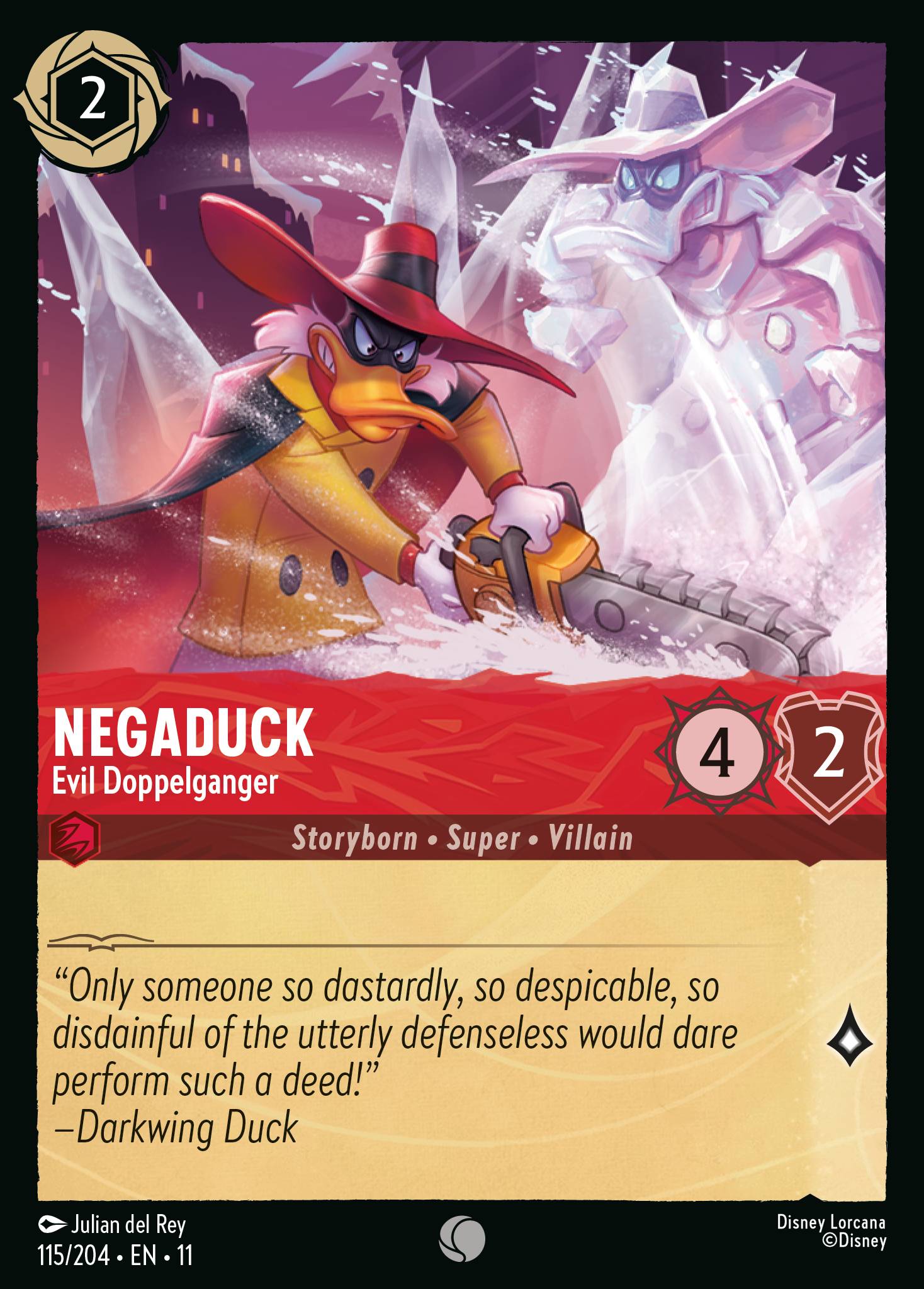 Negaduck — Evil Doppelganger Disney Lorcana card