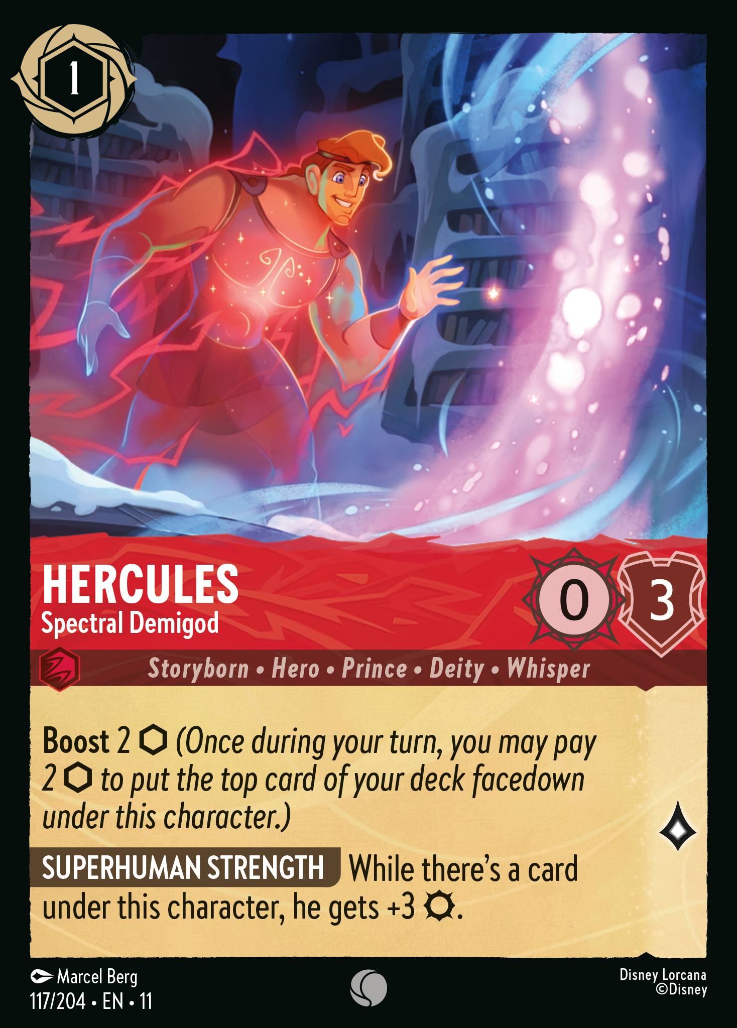 Hercules — Spectral Demigod Disney Lorcana card