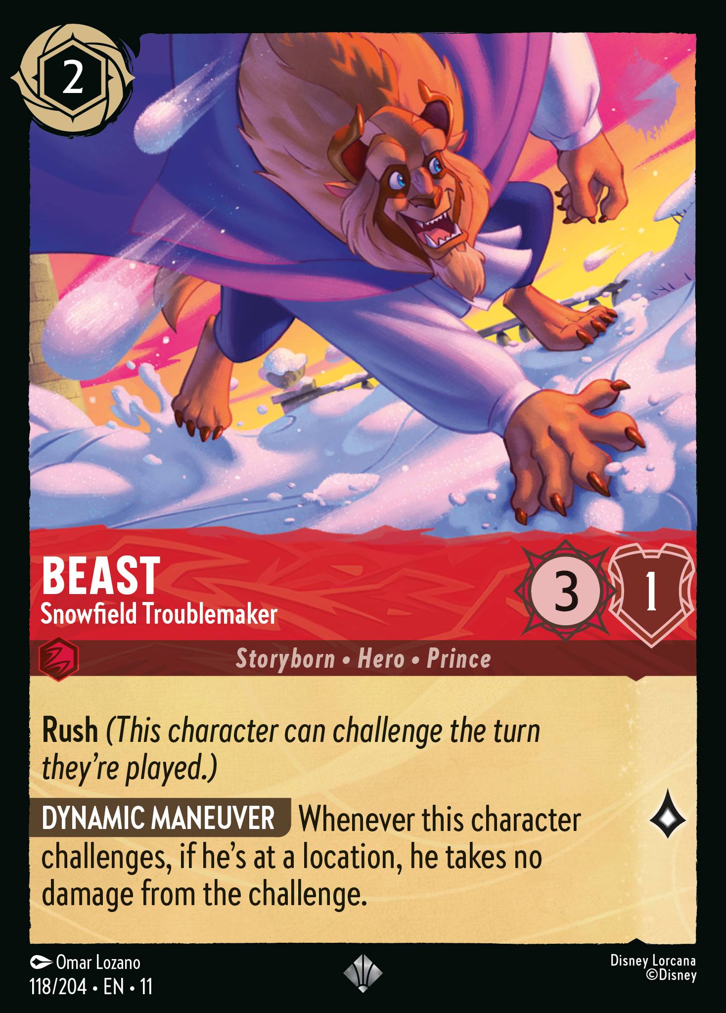 Beast — Snowfield Troublemaker Disney Lorcana card