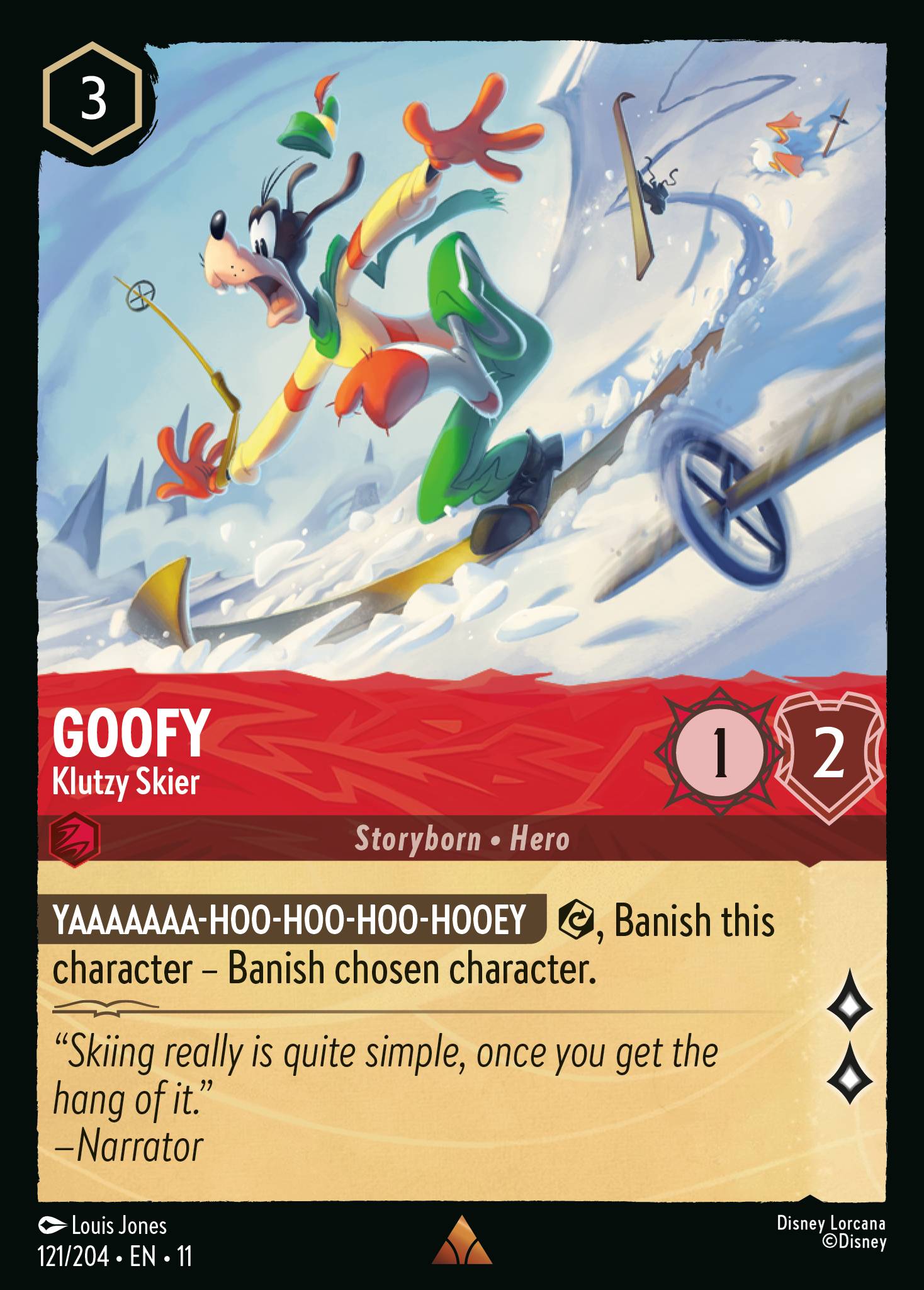 Goofy — Klutzy Skier Disney Lorcana card