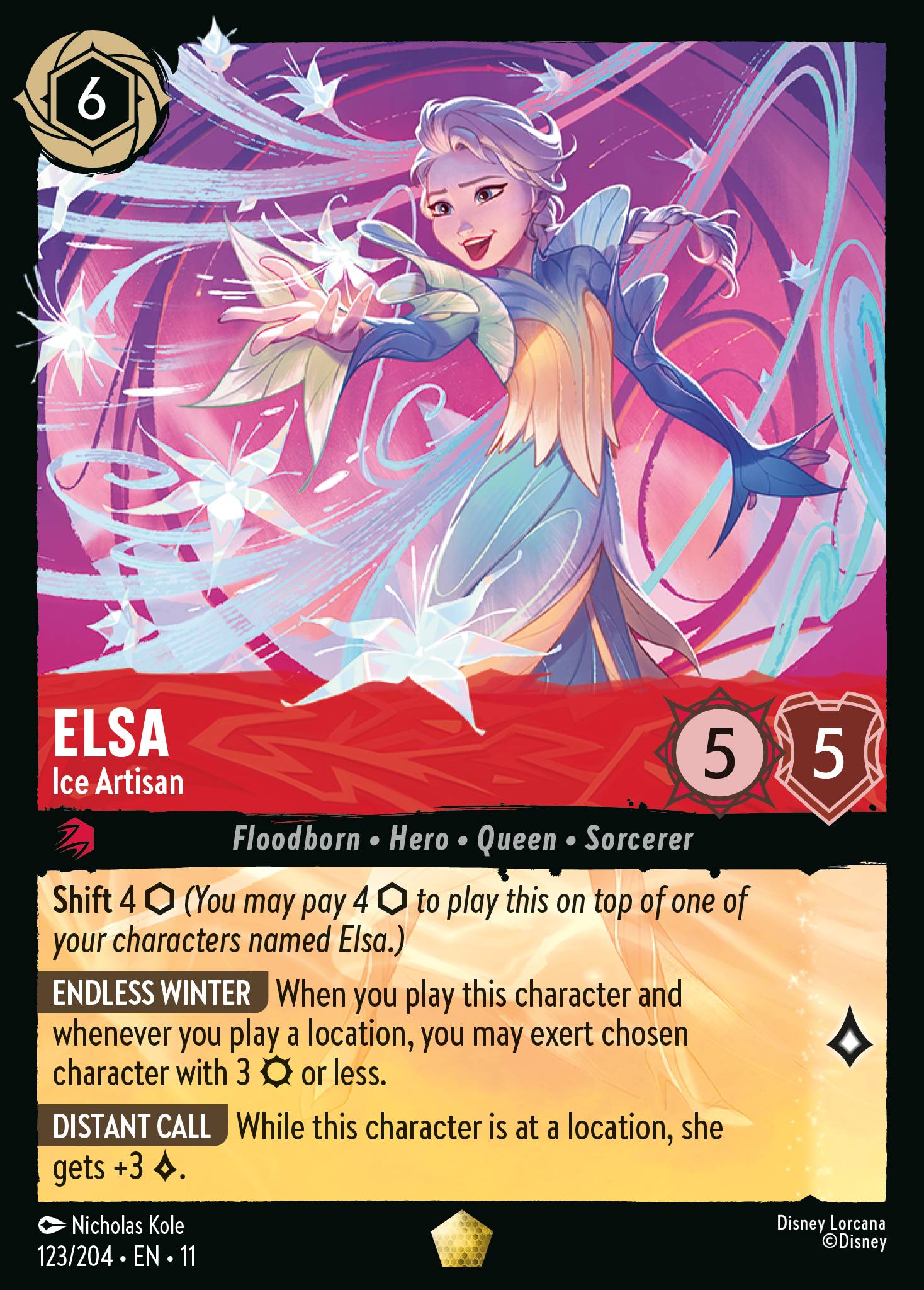 Elsa — Ice Artisan Disney Lorcana card