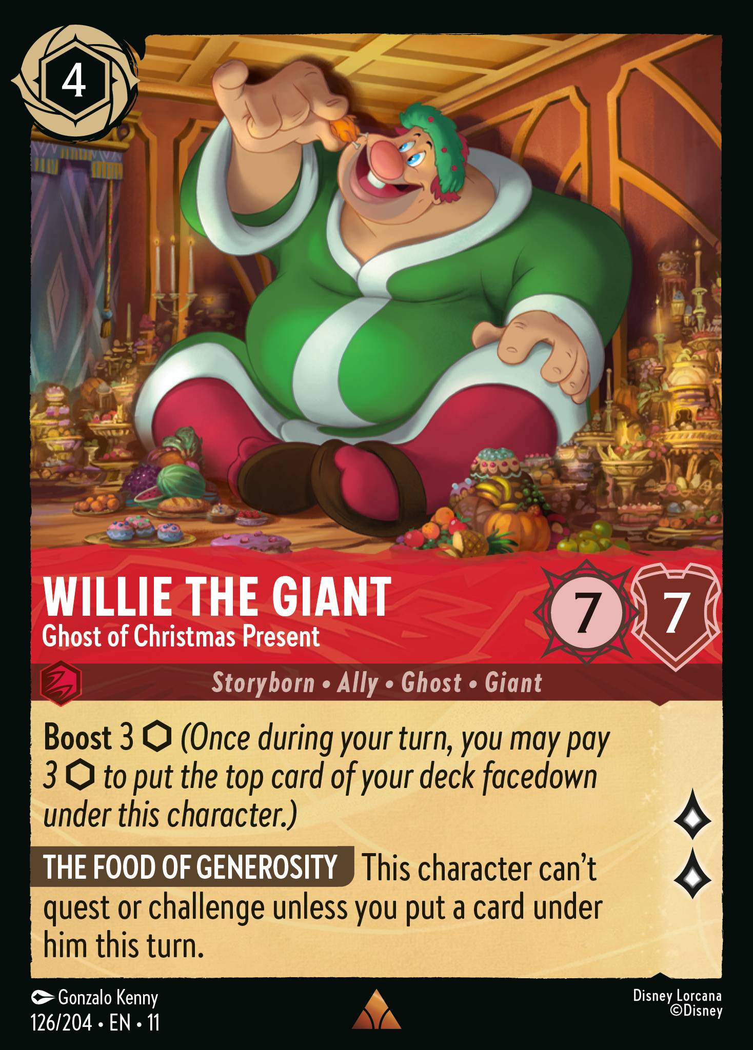 Willie the Giant — Ghost of Christmas Present Disney Lorcana card