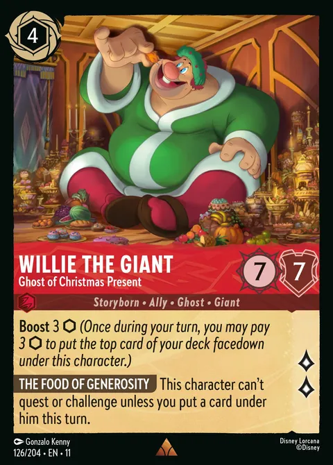 Willie the Giant — Ghost of Christmas Present Disney Lorcana card