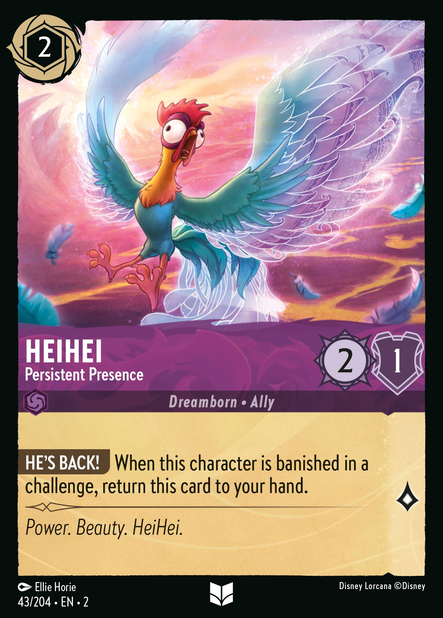 HeiHei — Persistent Presence Disney Lorcana card