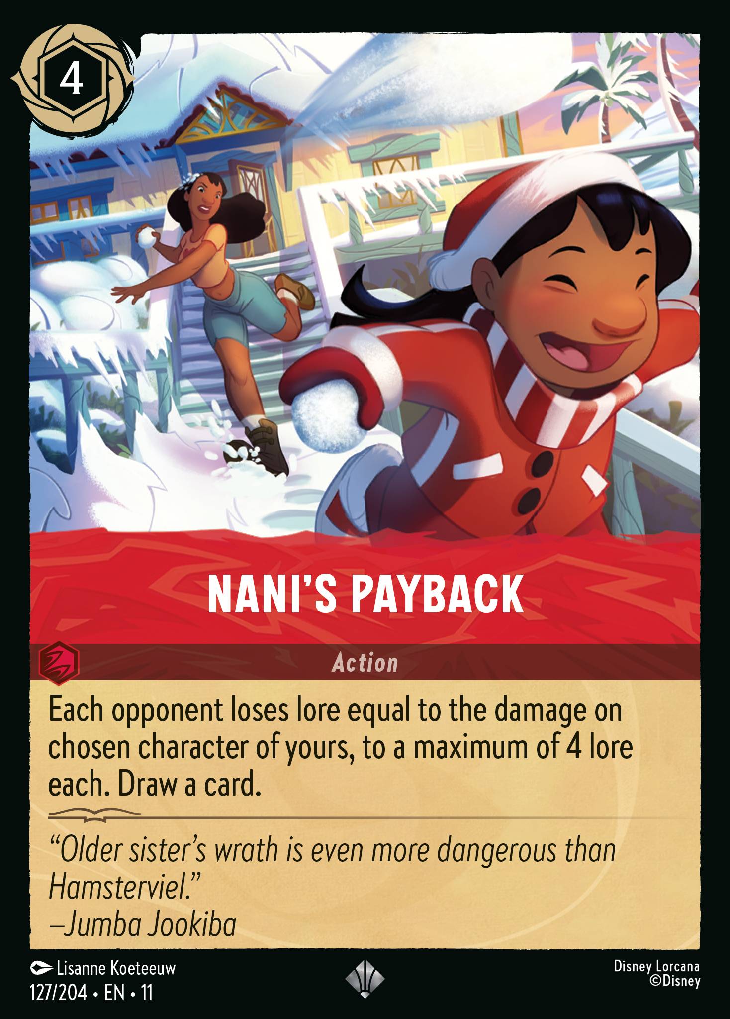 Nani's Payback Disney Lorcana card