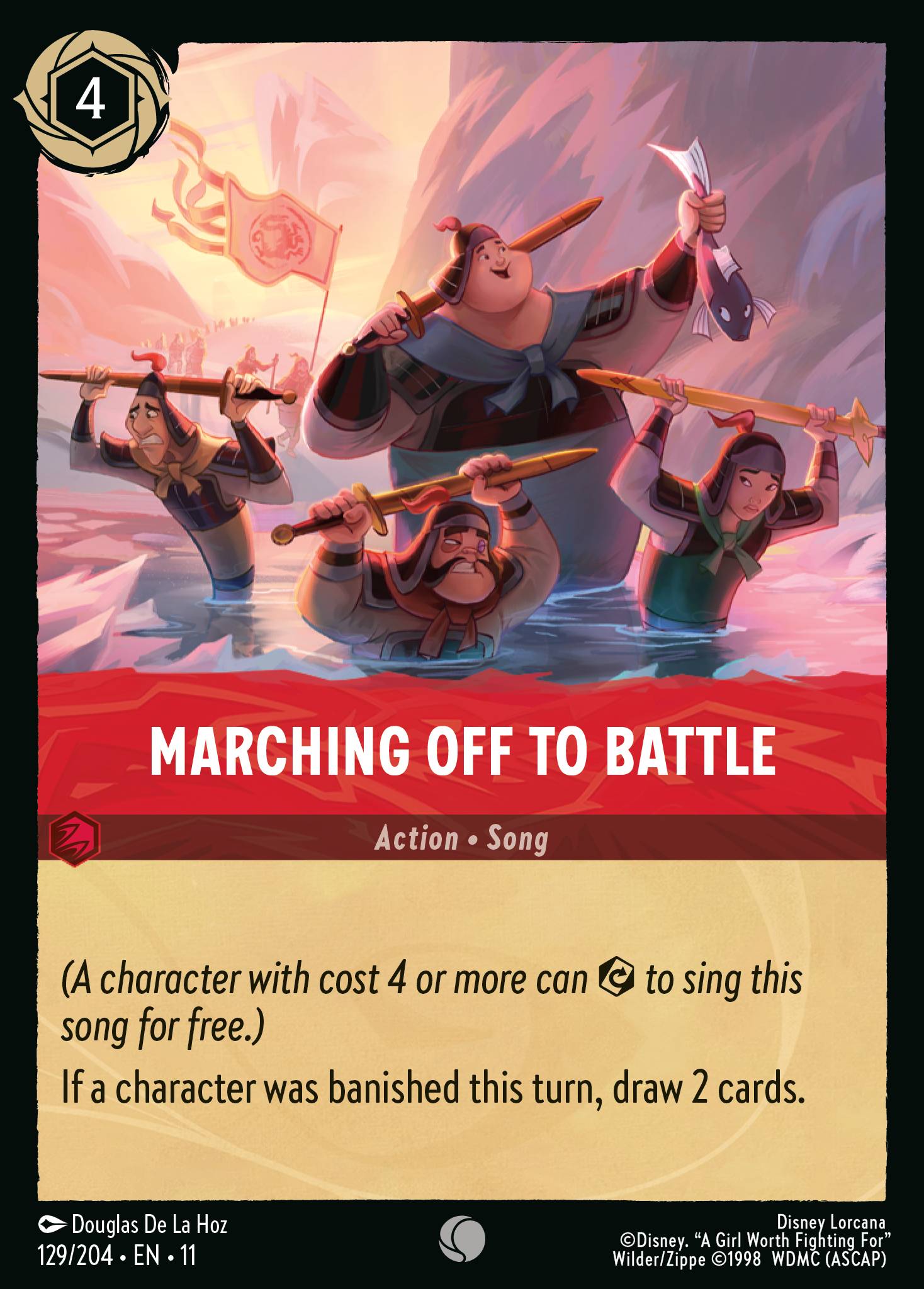 Marching Off to Battle Disney Lorcana card