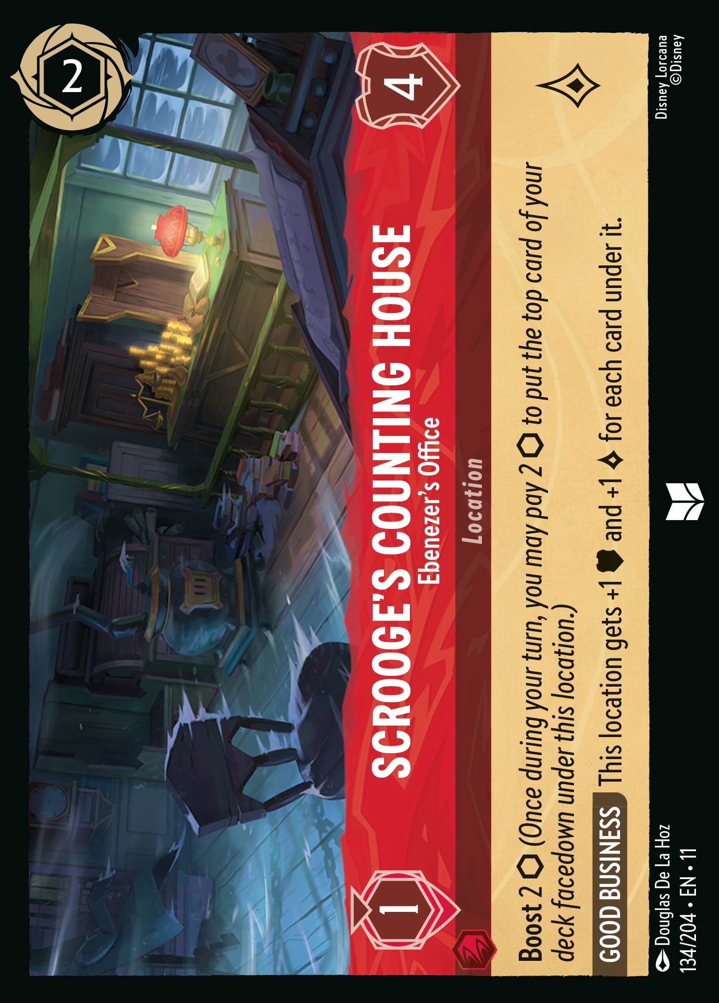 Scrooge's Counting House — Ebenezer's Office Disney Lorcana card