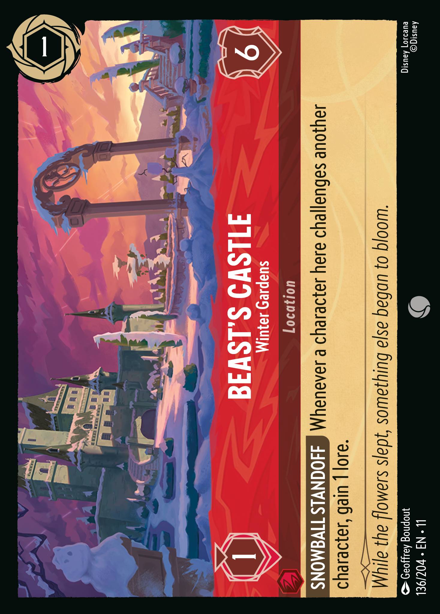 Beast's Castle — Winter Gardens Disney Lorcana card
