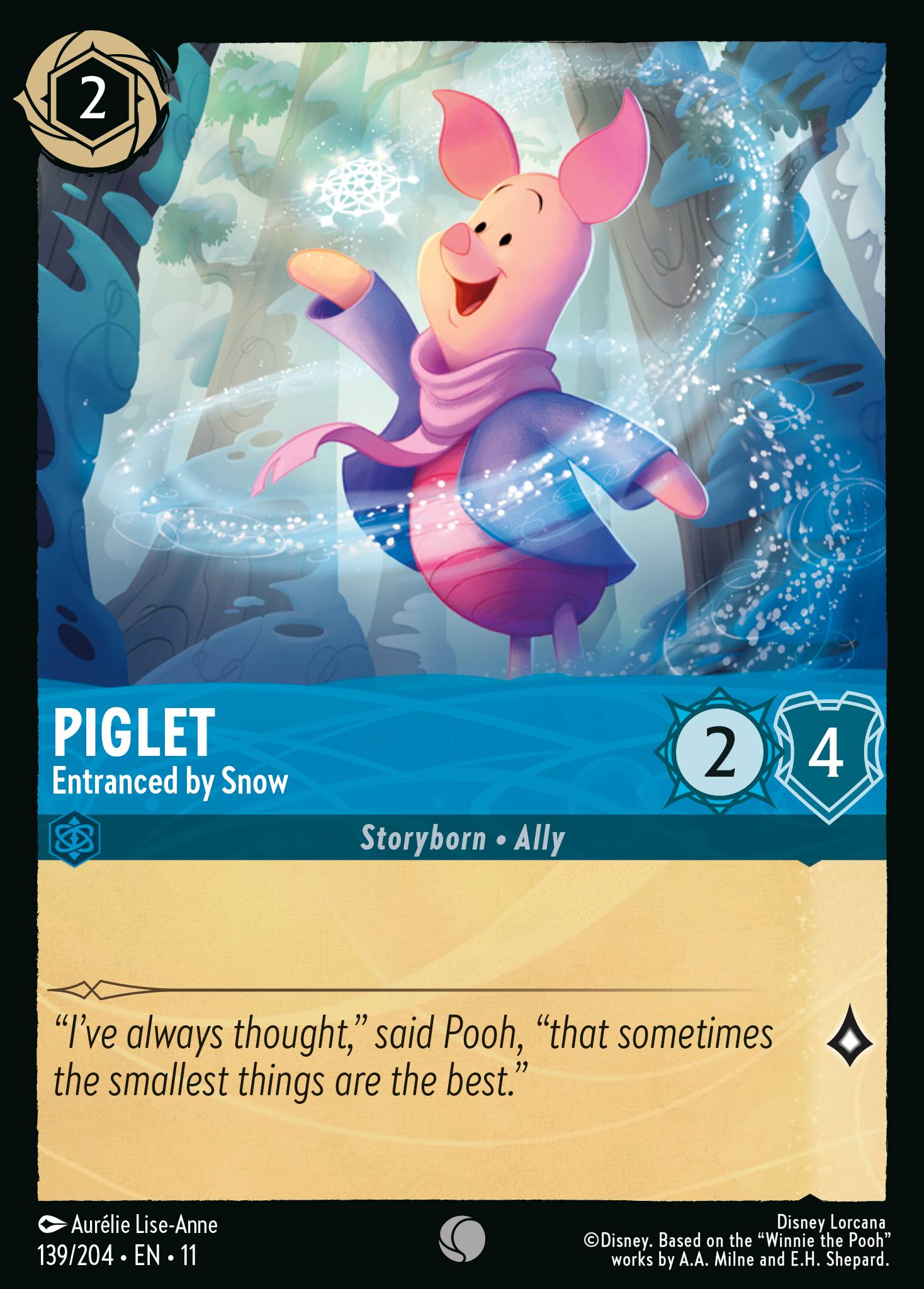 Piglet — Entranced by Snow Disney Lorcana card