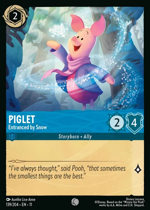 Piglet — Entranced by Snow Disney Lorcana card