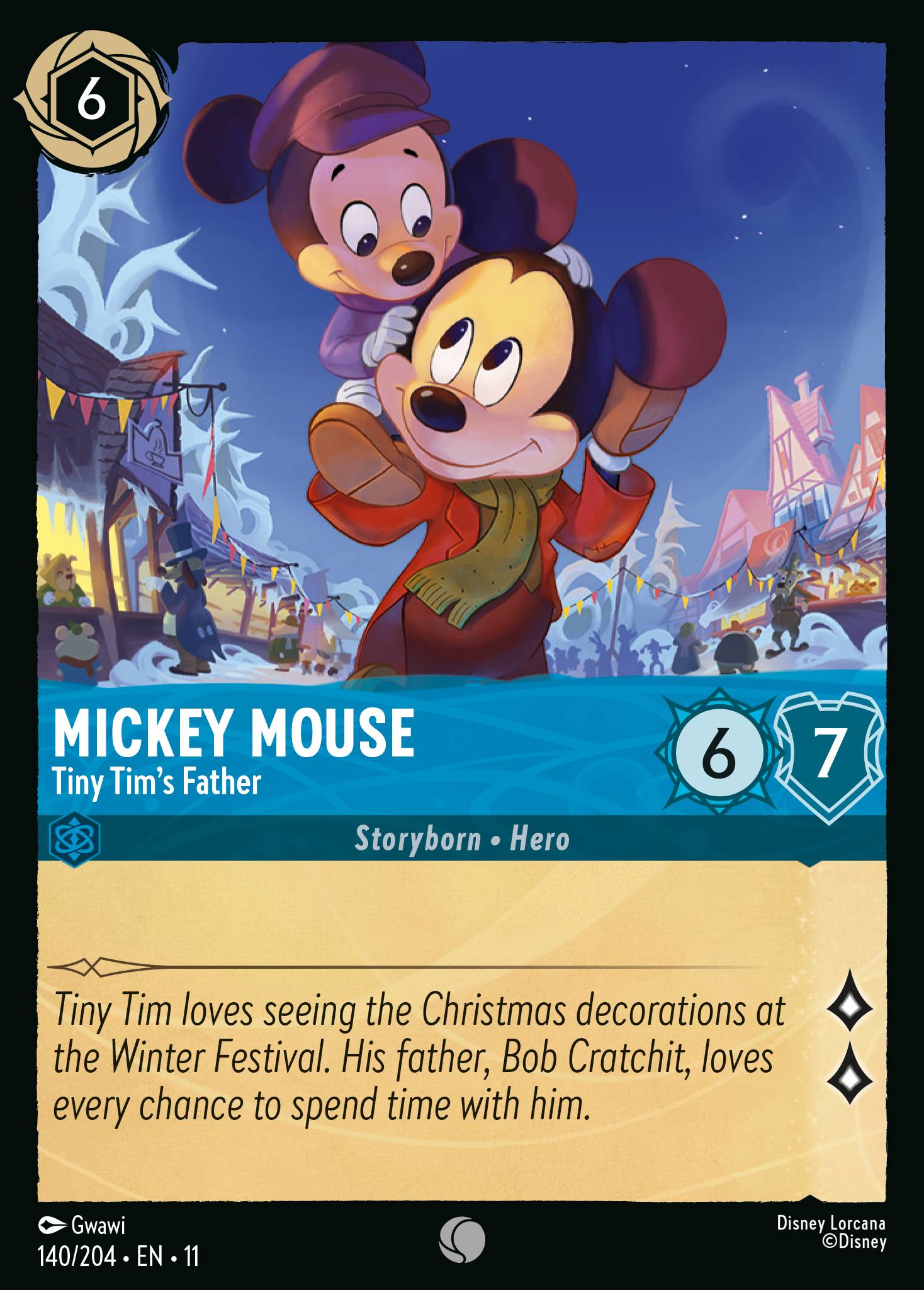 Mickey Mouse — Tiny Tim's Father Disney Lorcana card