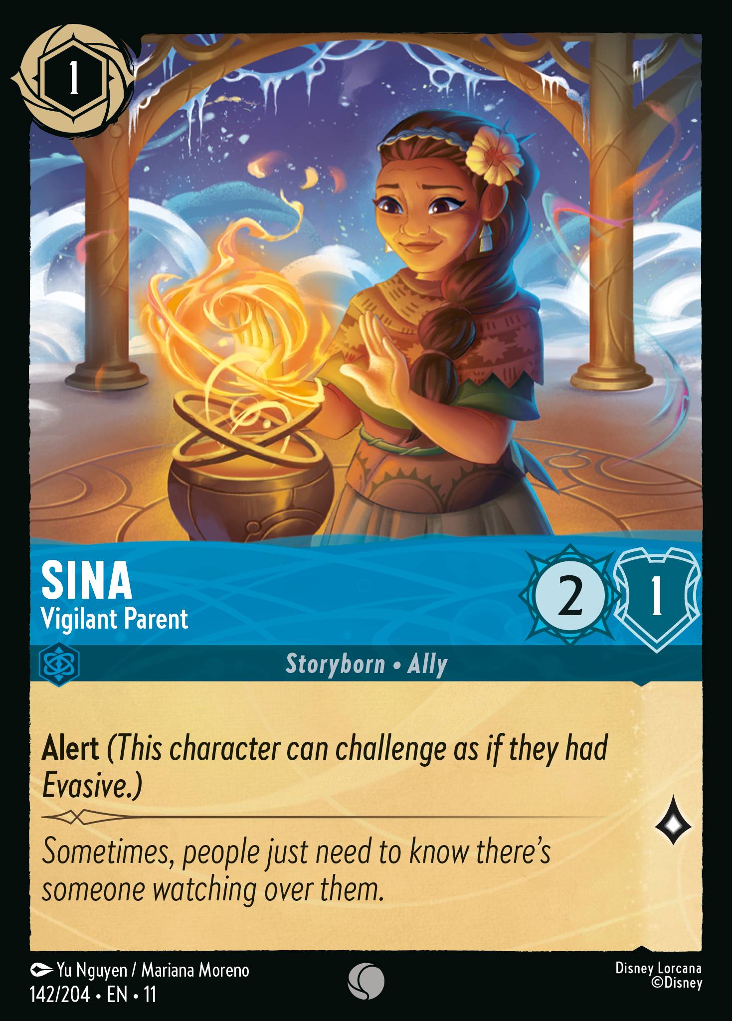 Sina — Vigilant Parent Disney Lorcana card