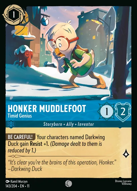 Honker Muddlefoot — Timid Genius Disney Lorcana card